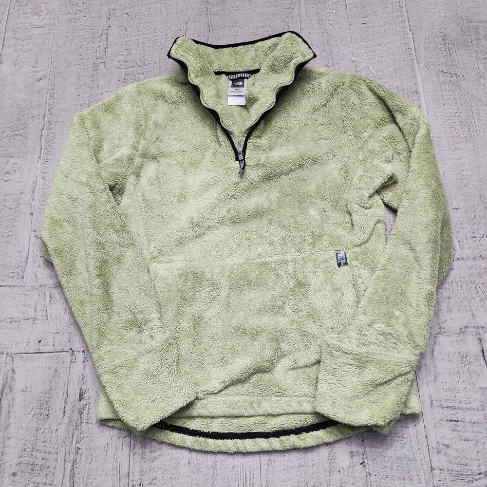 The North Face Jacket Women's‎ XS Green 1/4 Zip Soft Glacier Fleece Sweater